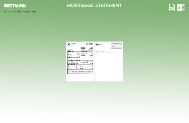 модерен стил Јужноафриканска Капитек банкарска изјава за хипотека во шаблон за ф